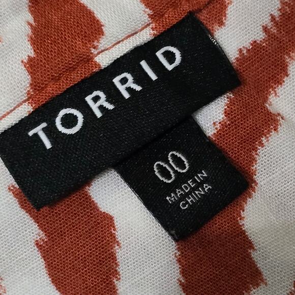 Torrid Zebra Print Harper Rayon Slub Pullover Sleeveless‎ Top Size 00 Medium - Picture 12 of 13